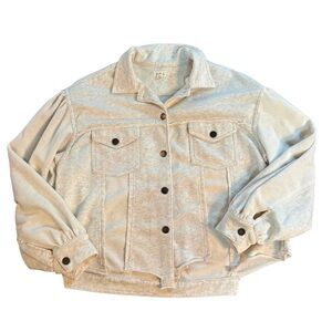 POL Light Heathered Gray French Terry Knit Fabric